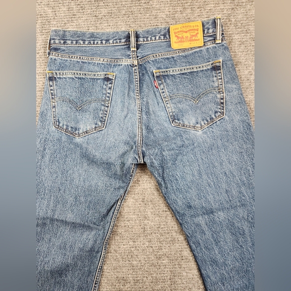 Levi’s 505 Regular Fit Jeans Blue Medium Wash Straight Mens Size 34x30(29) - Picture 9 of 12